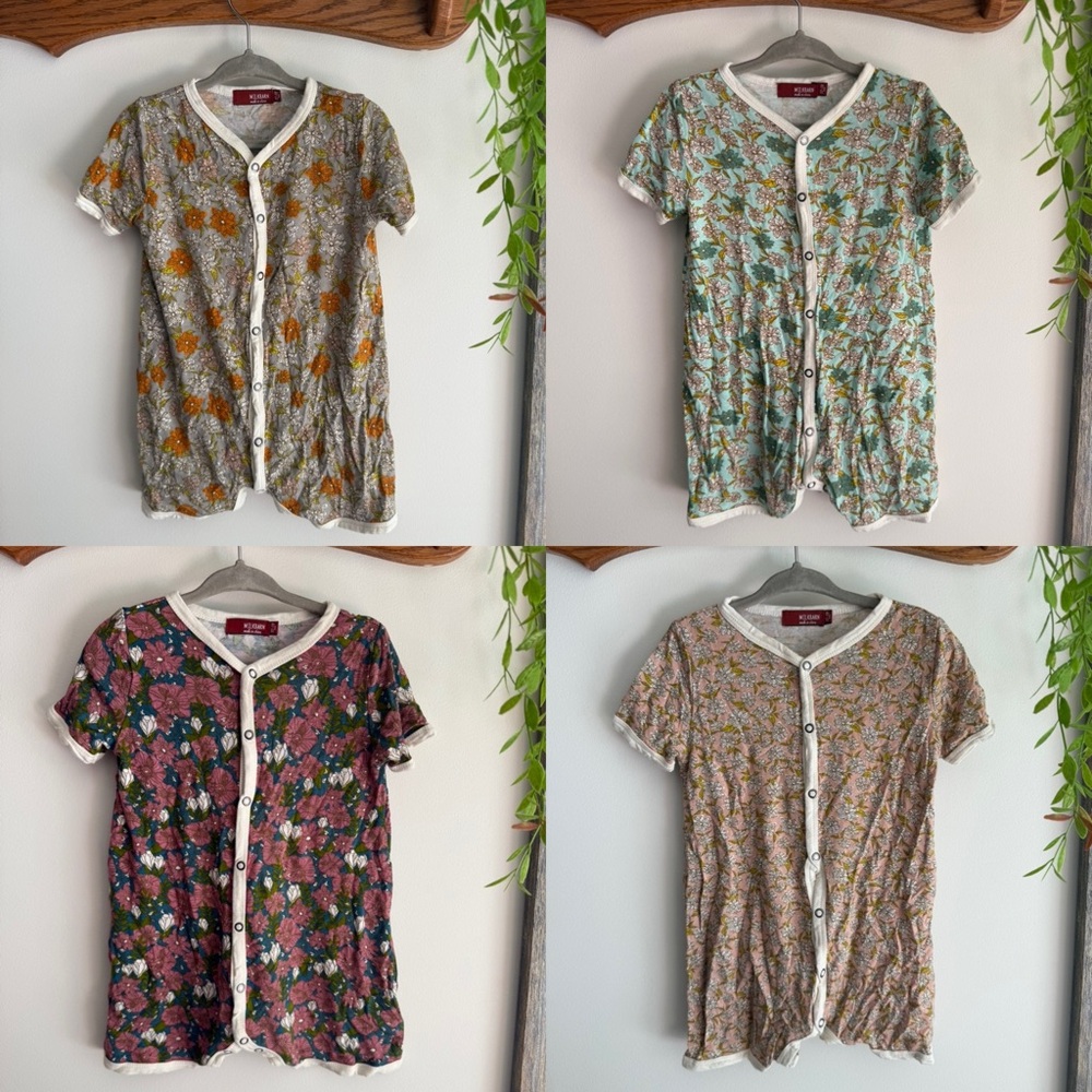 Milkbarn Kids Bamboo Shortall Romper Bundle